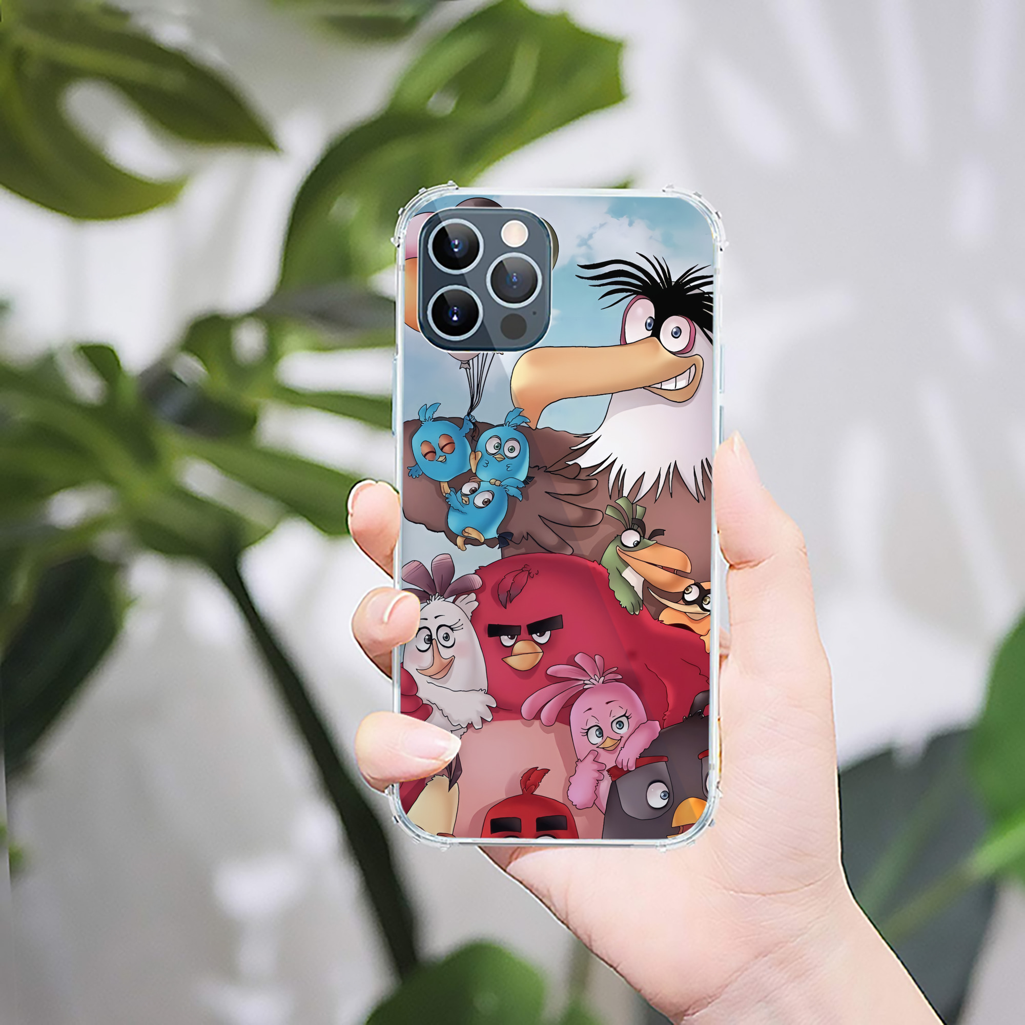 （画像用） Angry Birds アングリーバード 【iPhone 12シリーズ対応】透明スマホケース（クリアソフトケース）
